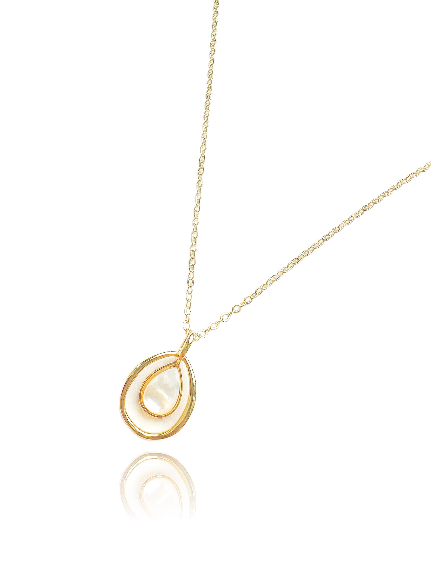 14k Gold-Filled Pearl Drop Necklace