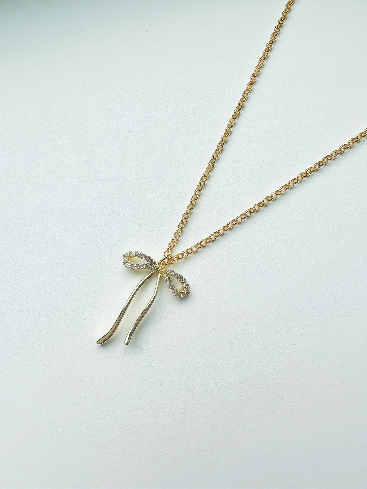 14K Gold-Filled Bow Tie Necklace