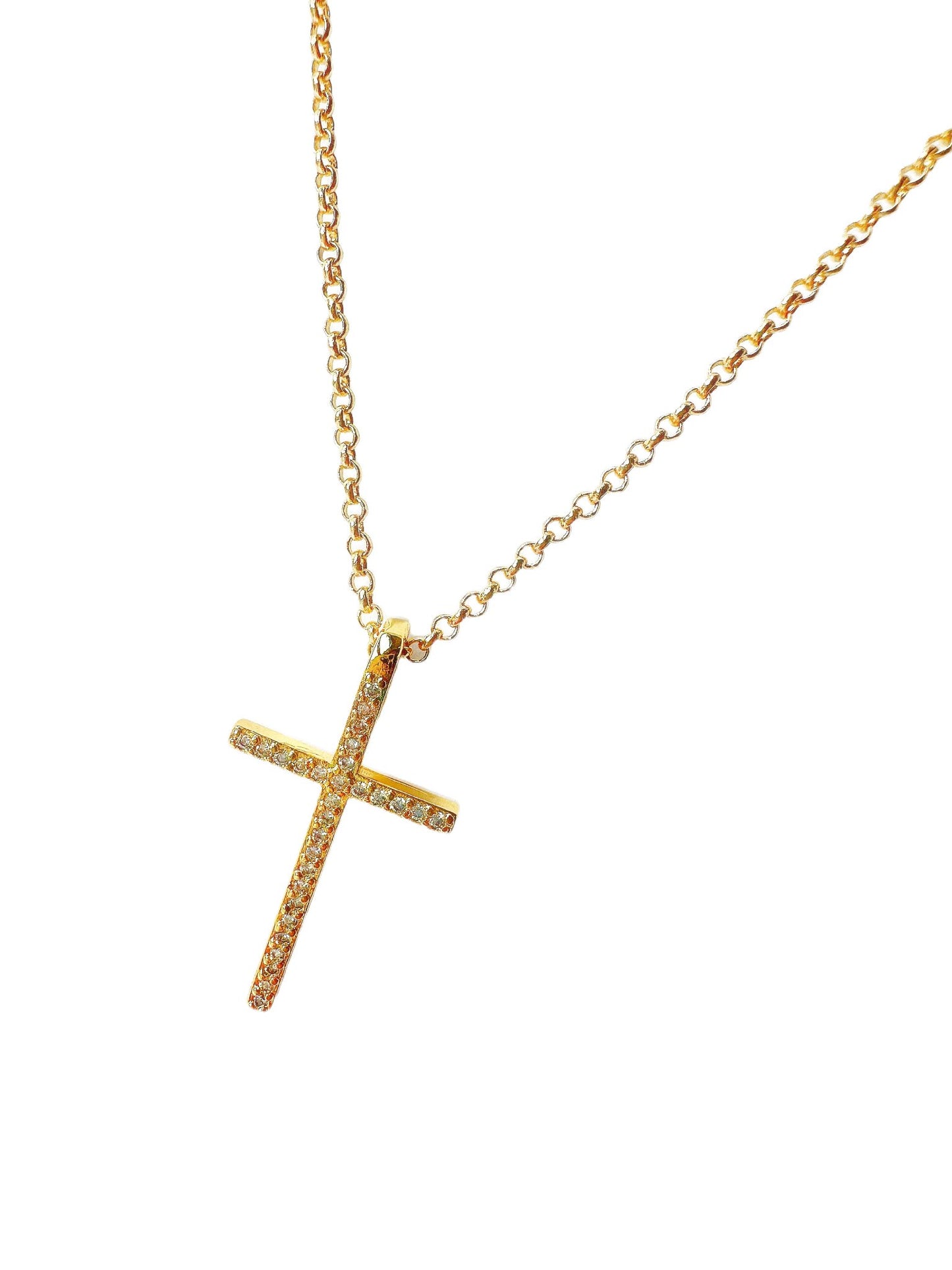 Light of Love Crystal Cross 18K Gold-Filled Necklace