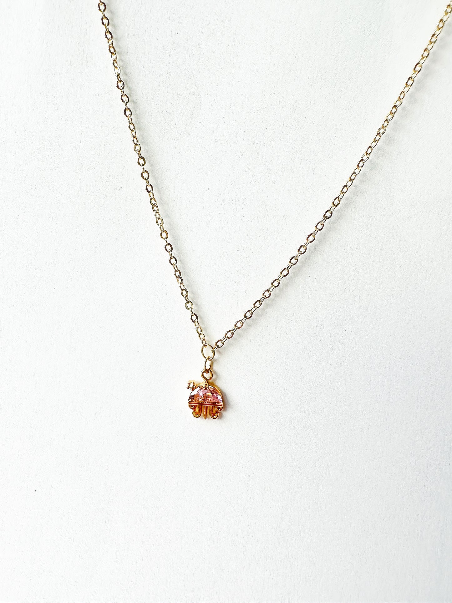 14K Gold Filled Jellyfish Necklace