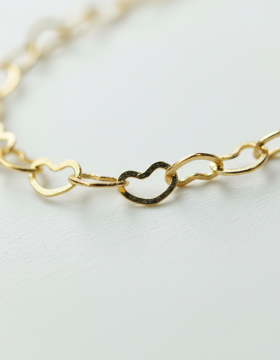 Heart Gold-filled Cable Link Chain Base Necklace