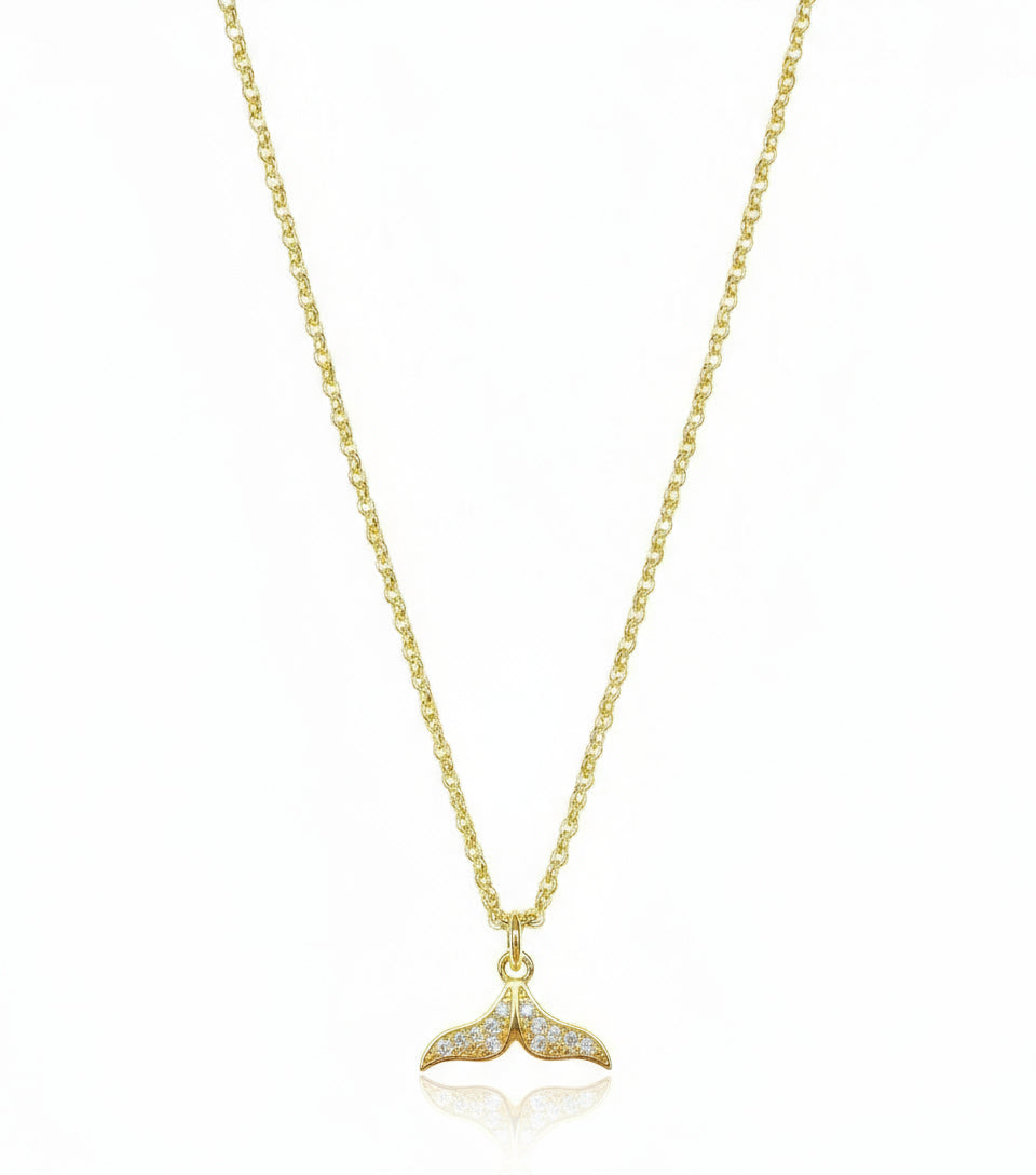 Crystal Mermaid 14K Gold-Filled Necklace