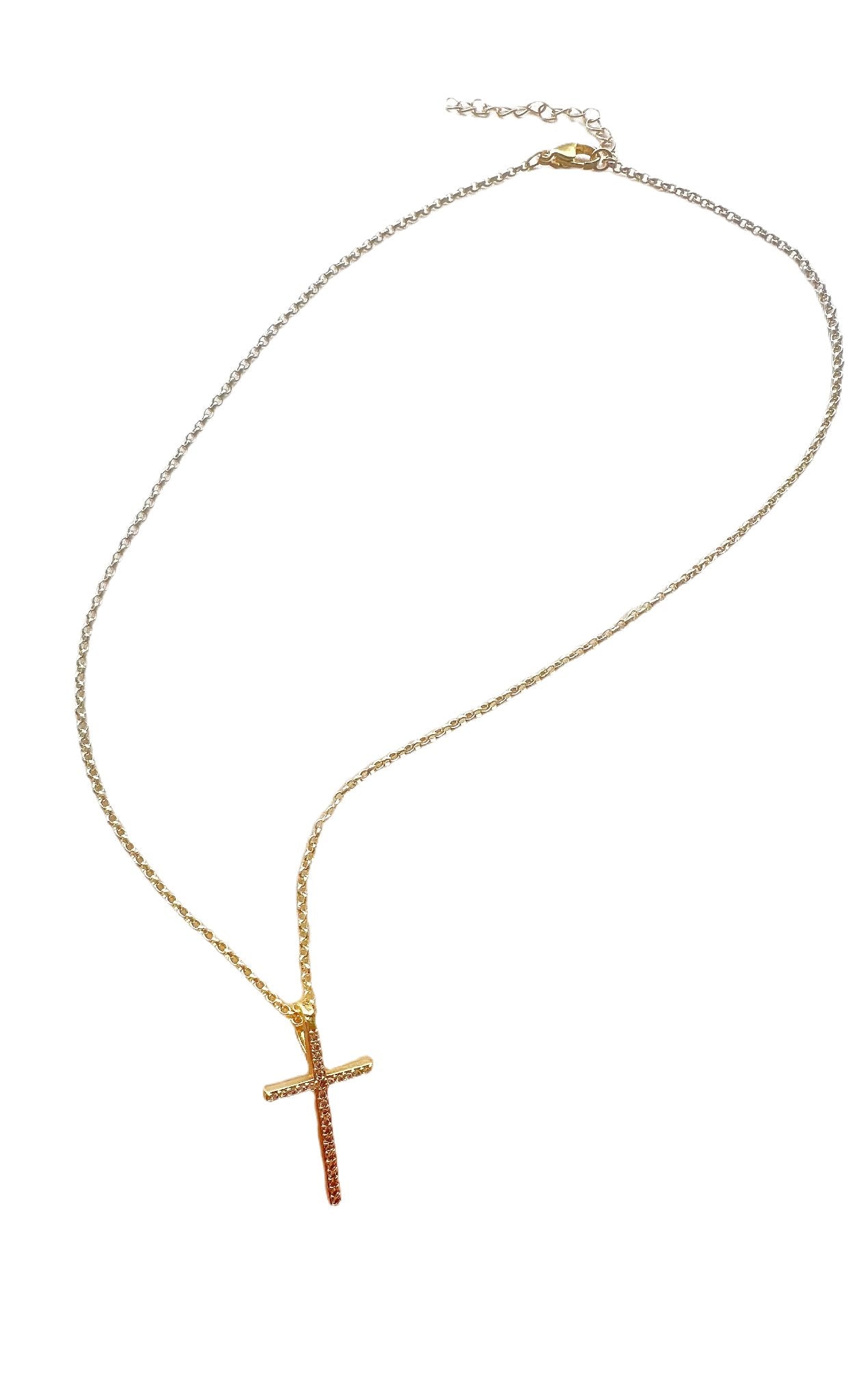Light of Love Crystal Cross 18K Gold-Filled Necklace