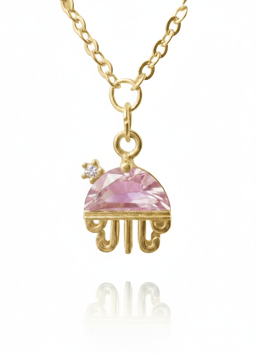 14K Gold Filled Jellyfish Necklace