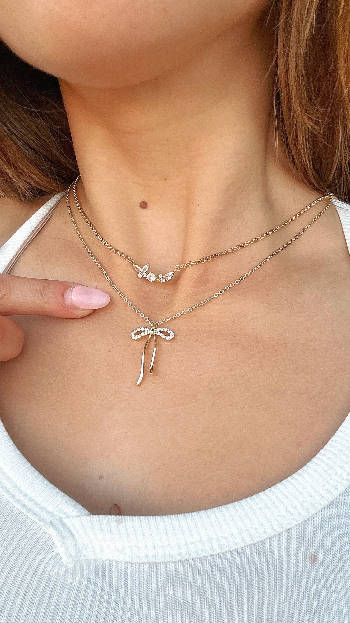 14K Gold-Filled Bow Tie Necklace