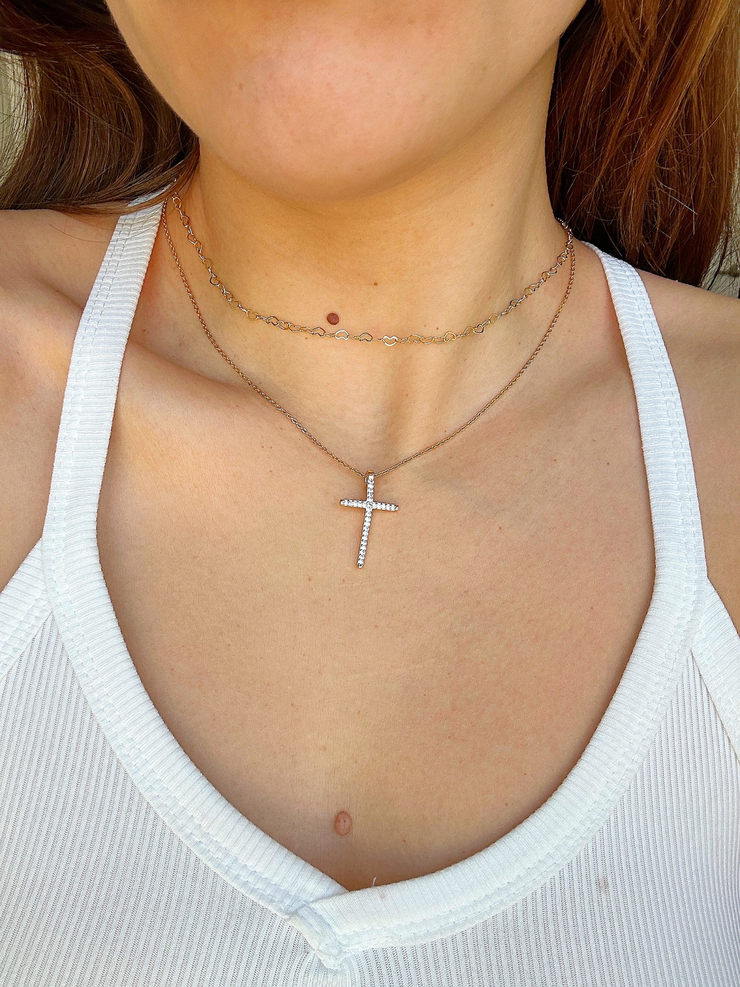 Light of Love Crystal Cross 18K Gold-Filled Necklace