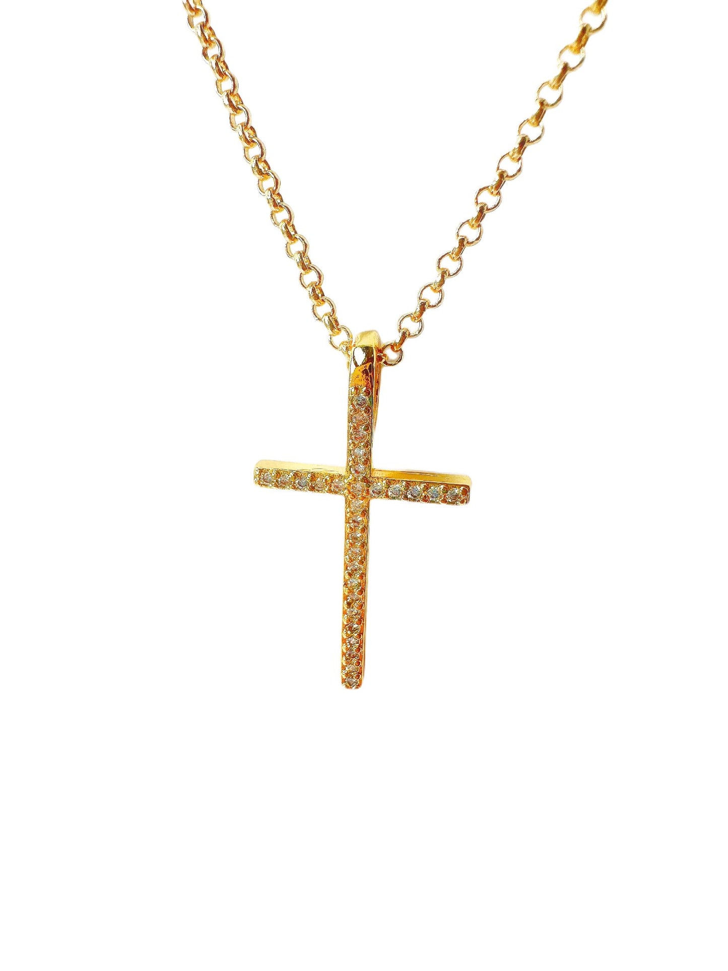 Light of Love Crystal Cross 18K Gold-Filled Necklace