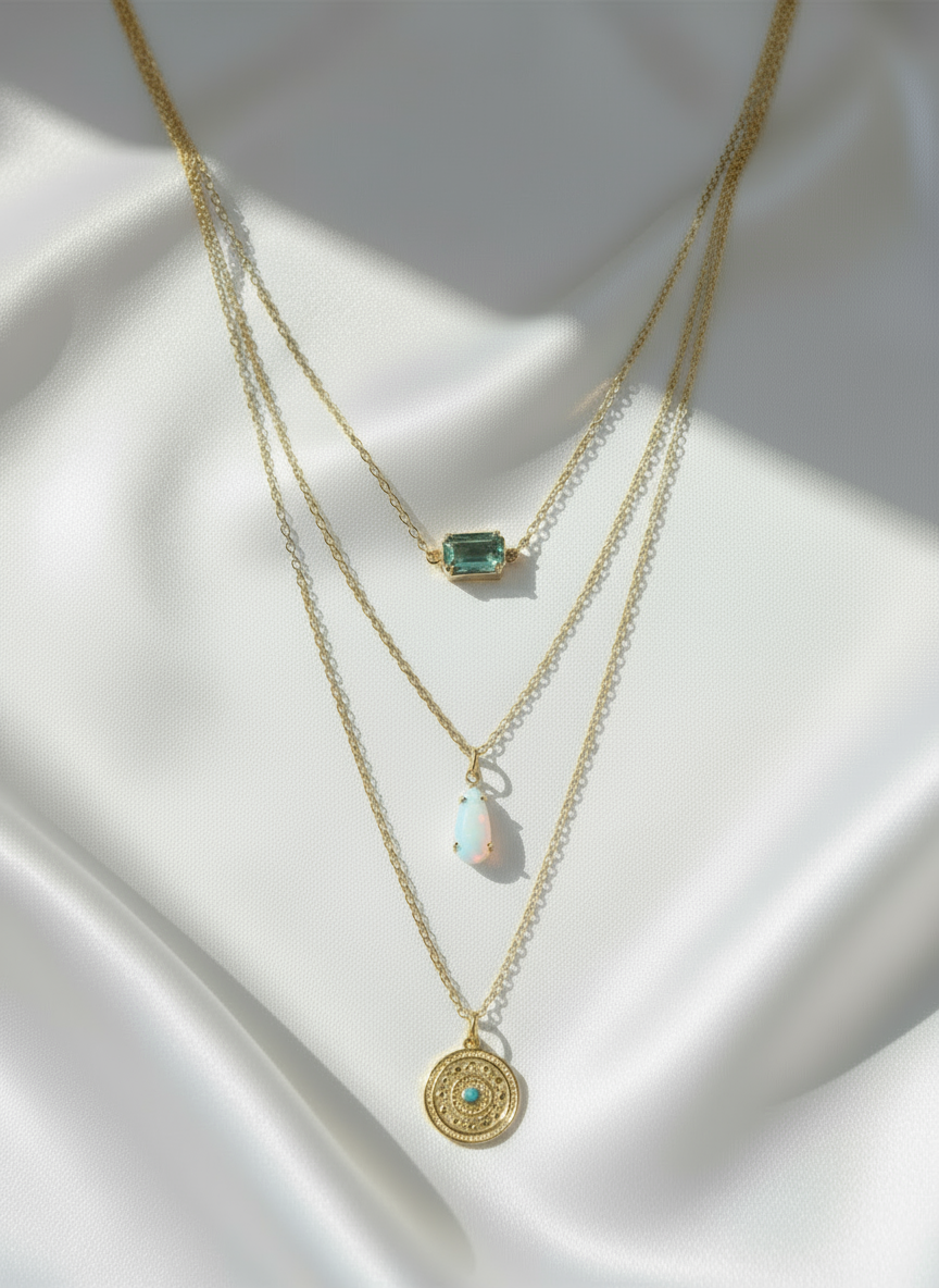 Saint-Tropez Sunsets — 14K Gold-Filled Necklace Stack