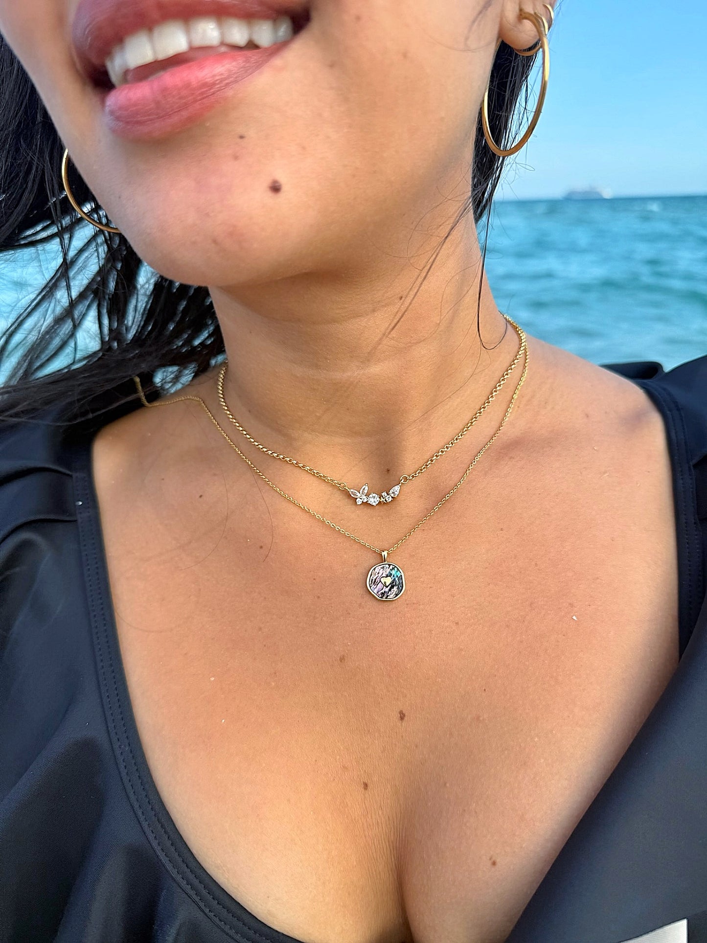 Rainbow Love Shell 24K Gold Necklace