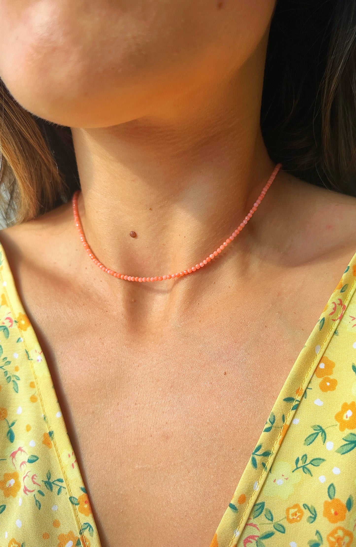 Coral Glow Base Necklace