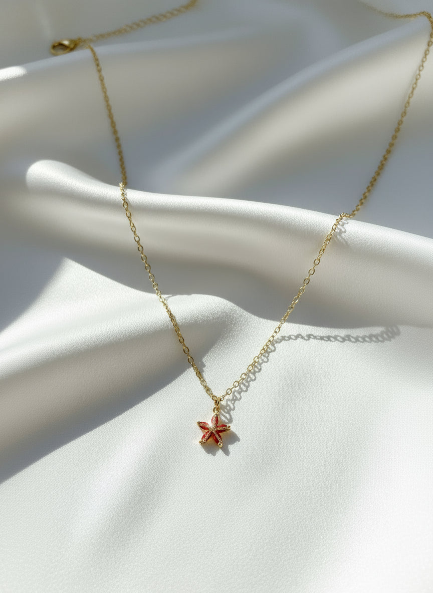 14K Gold-Filled Dainty Starfish Necklace