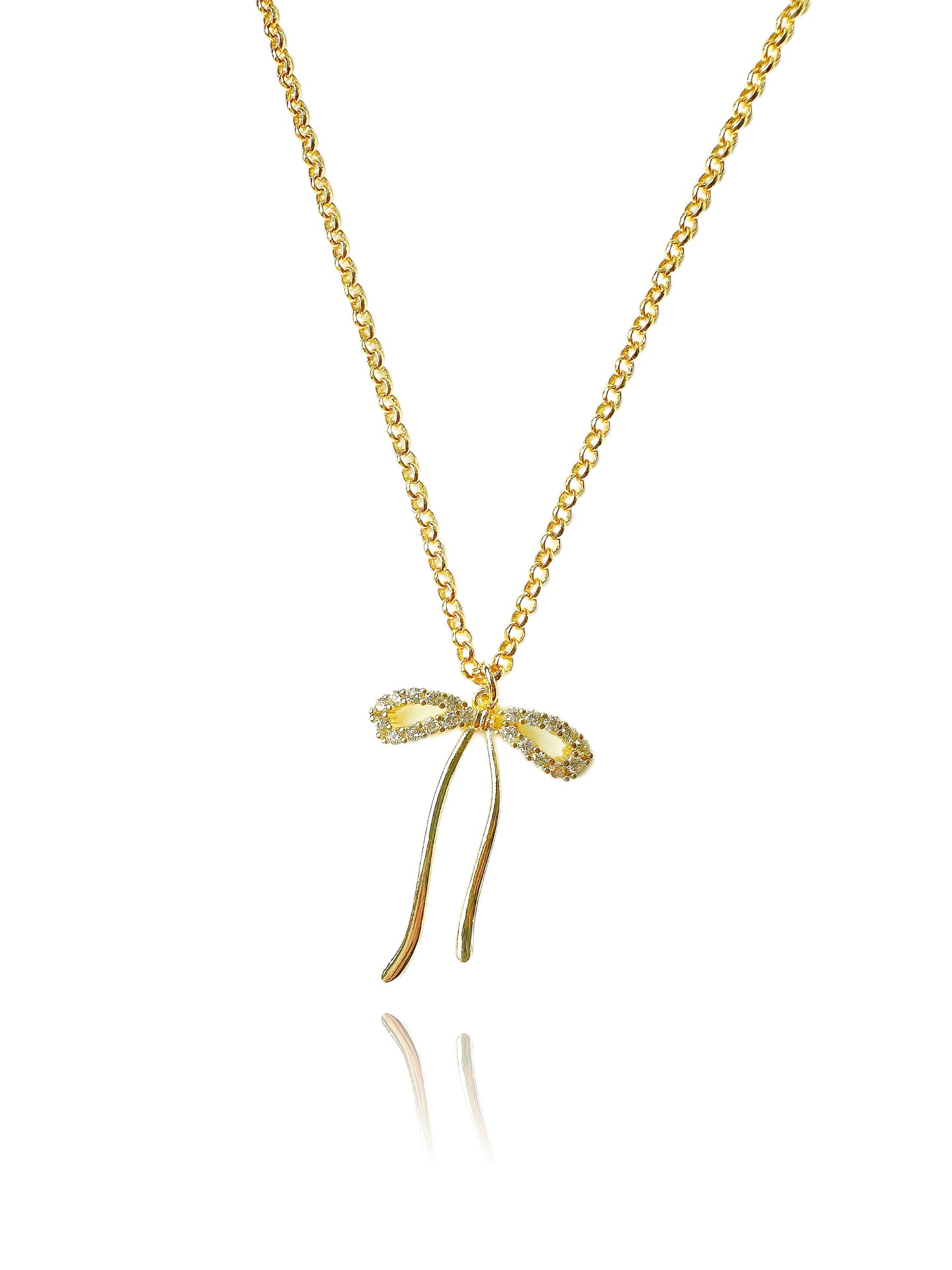 14K Gold-Filled Bow Tie Necklace