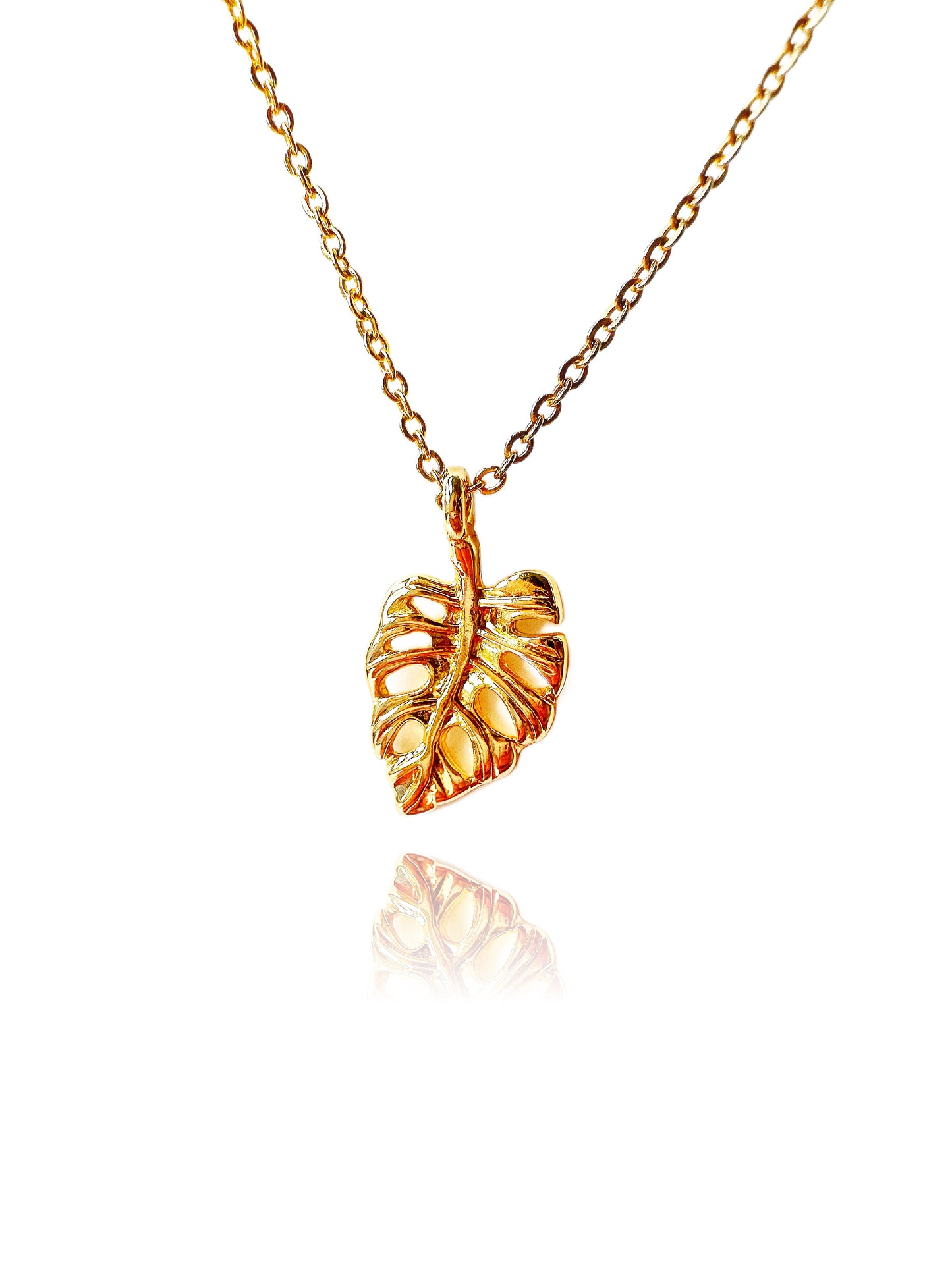 Island Girl 24K Gold-Filled Monstera Leaf Necklace