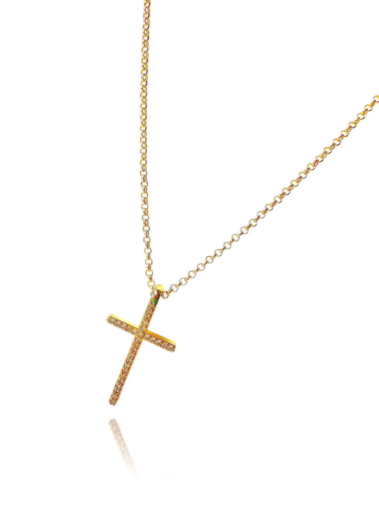 Light of Love Crystal Cross 18K Gold-Filled Necklace