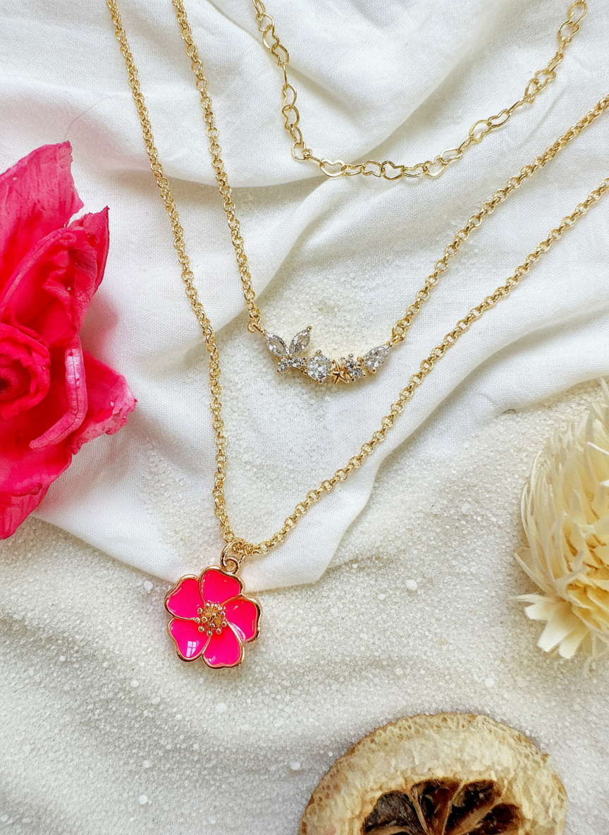 Island Blossom — 14K Gold-Filled Necklace Set