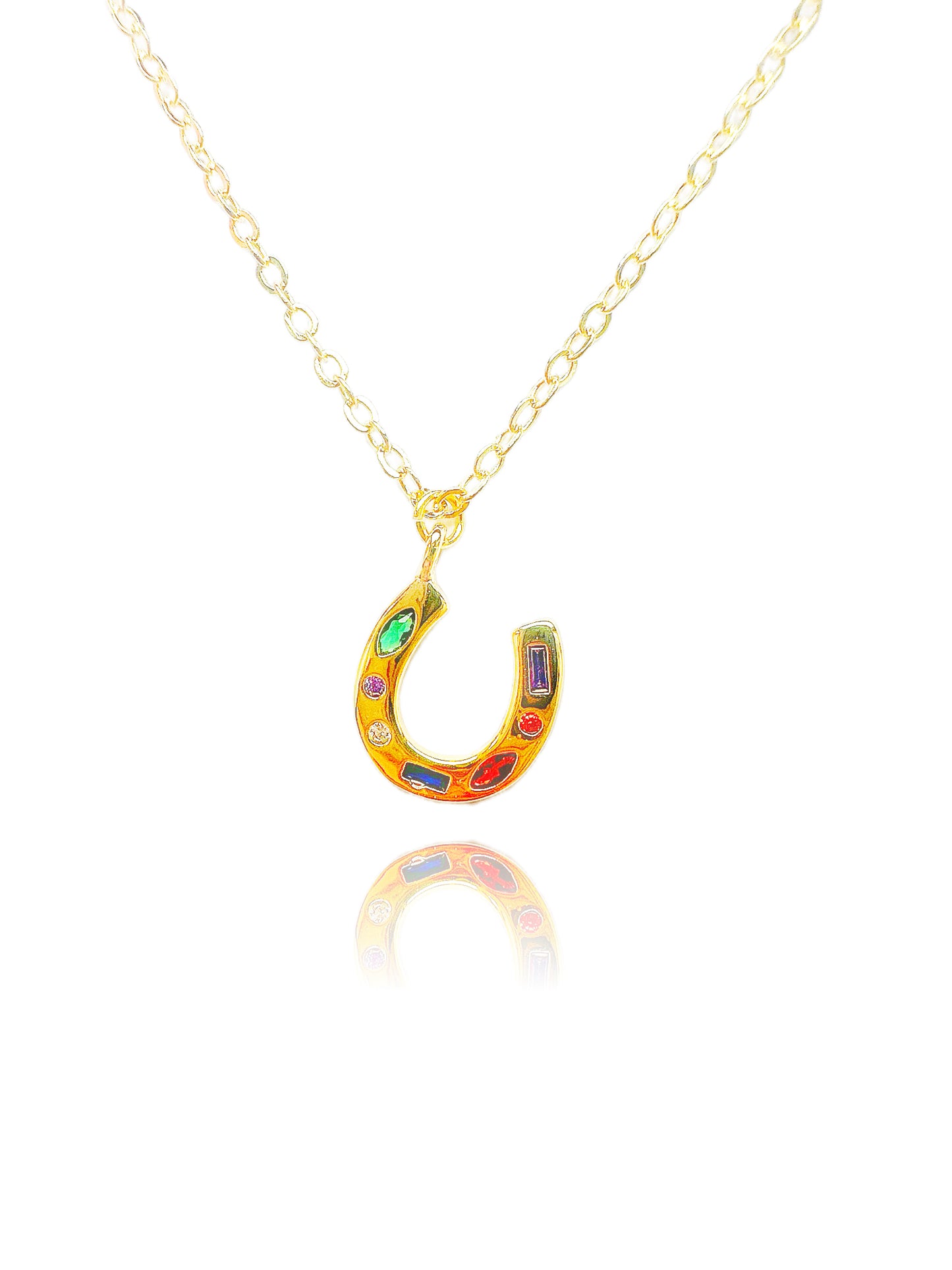 Lucky Horseshoe Gold-Filled Necklace
