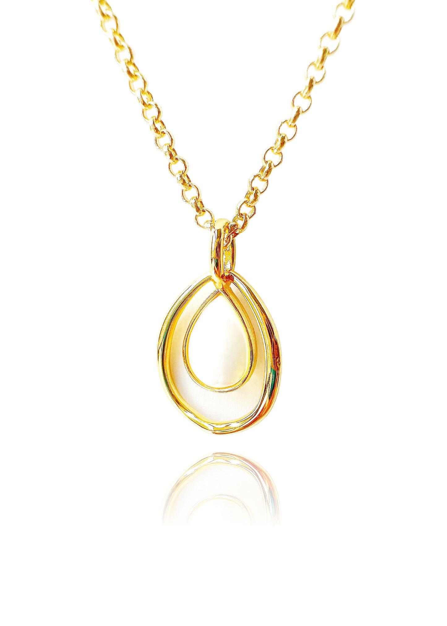 14k Gold-Filled Pearl Drop Necklace