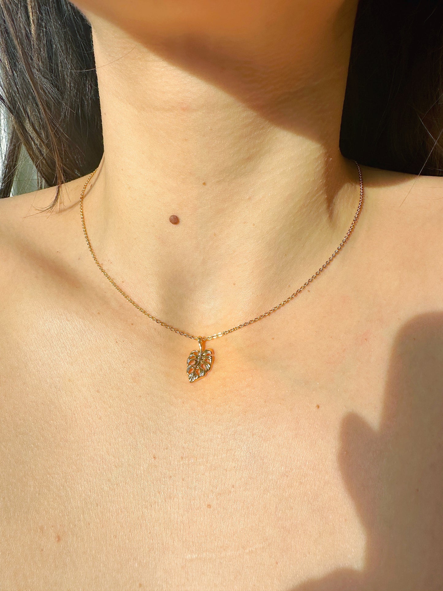 Island Girl 24K Gold-Filled Monstera Leaf Necklace