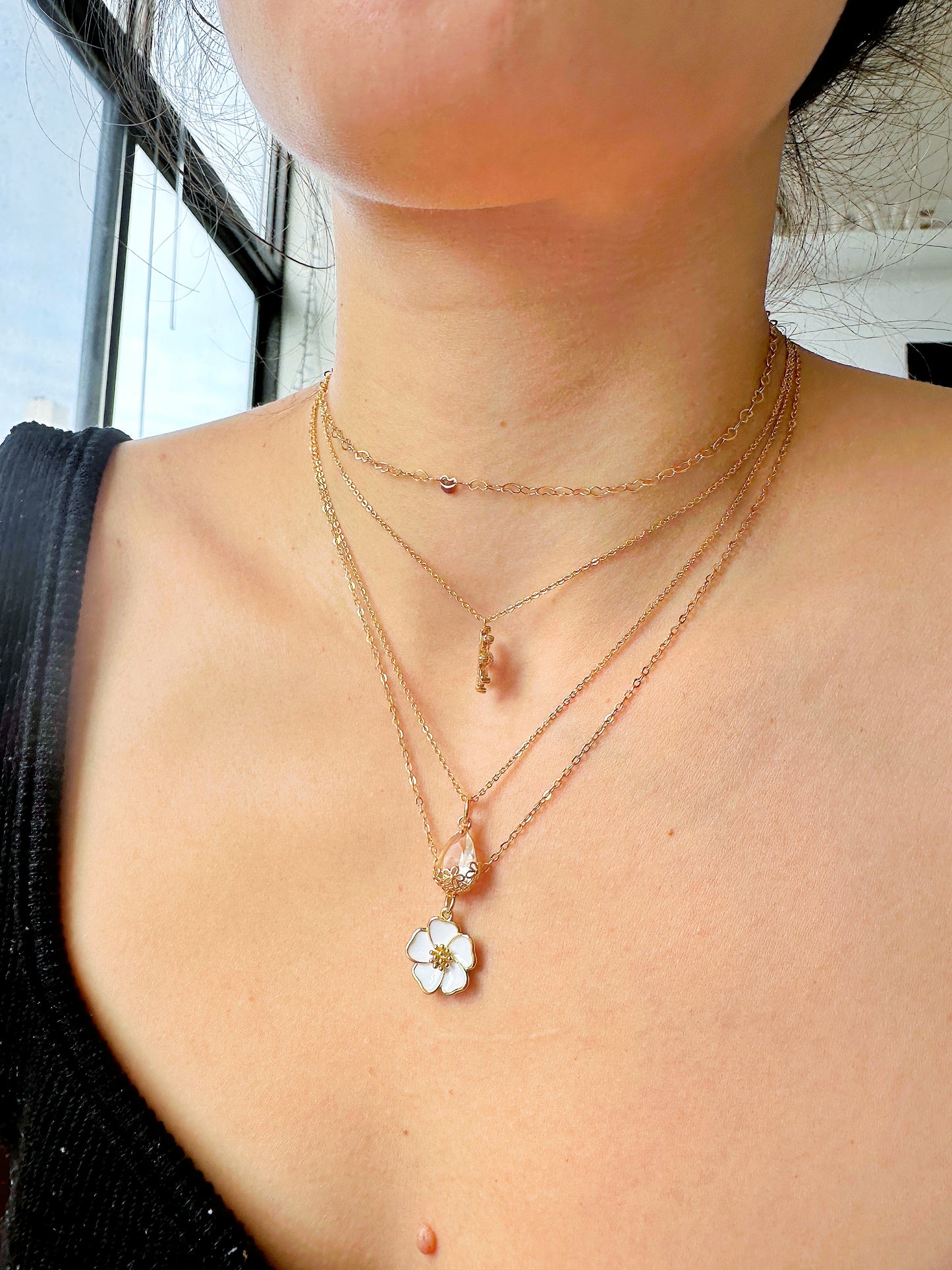 Self-Love Golden Blossom Necklace Set