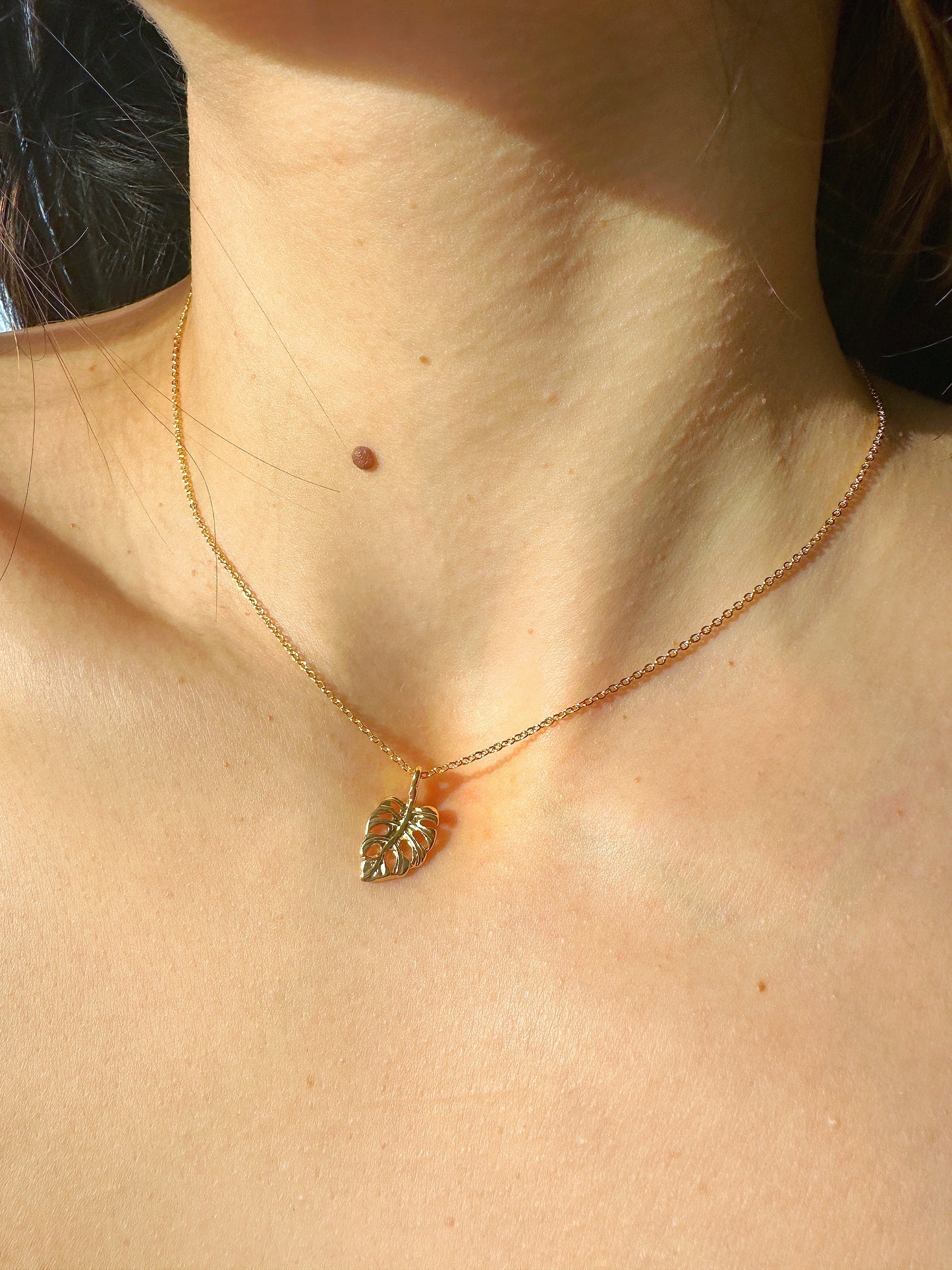 Island Girl 24K Gold-Filled Monstera Leaf Necklace