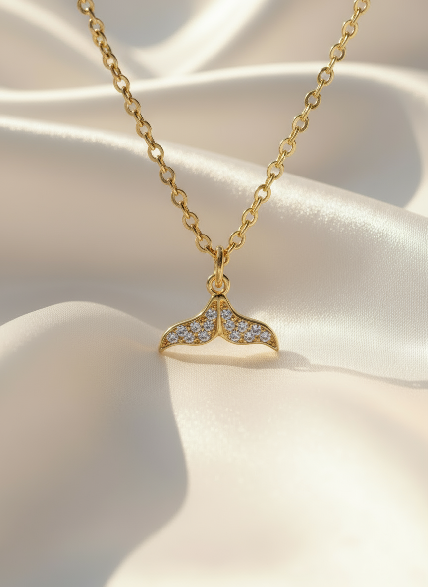 Crystal Mermaid 14K Gold-Filled Necklace
