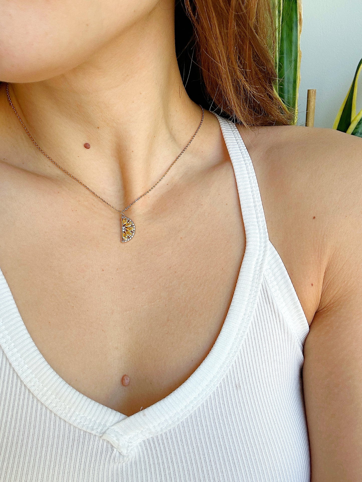 Crystal Citrus 14k Gold-Filled Necklace