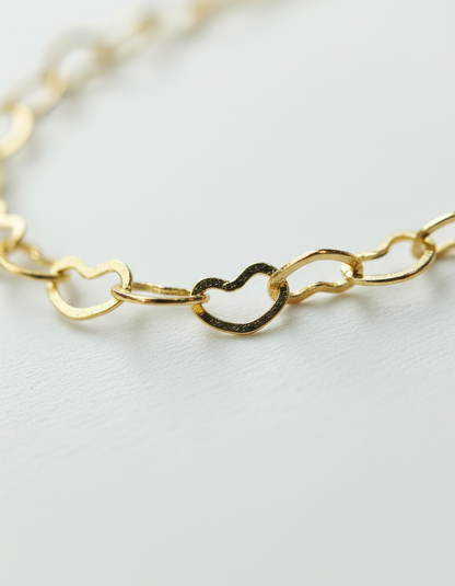 Heart Gold-filled Cable Link Chain Base Necklace