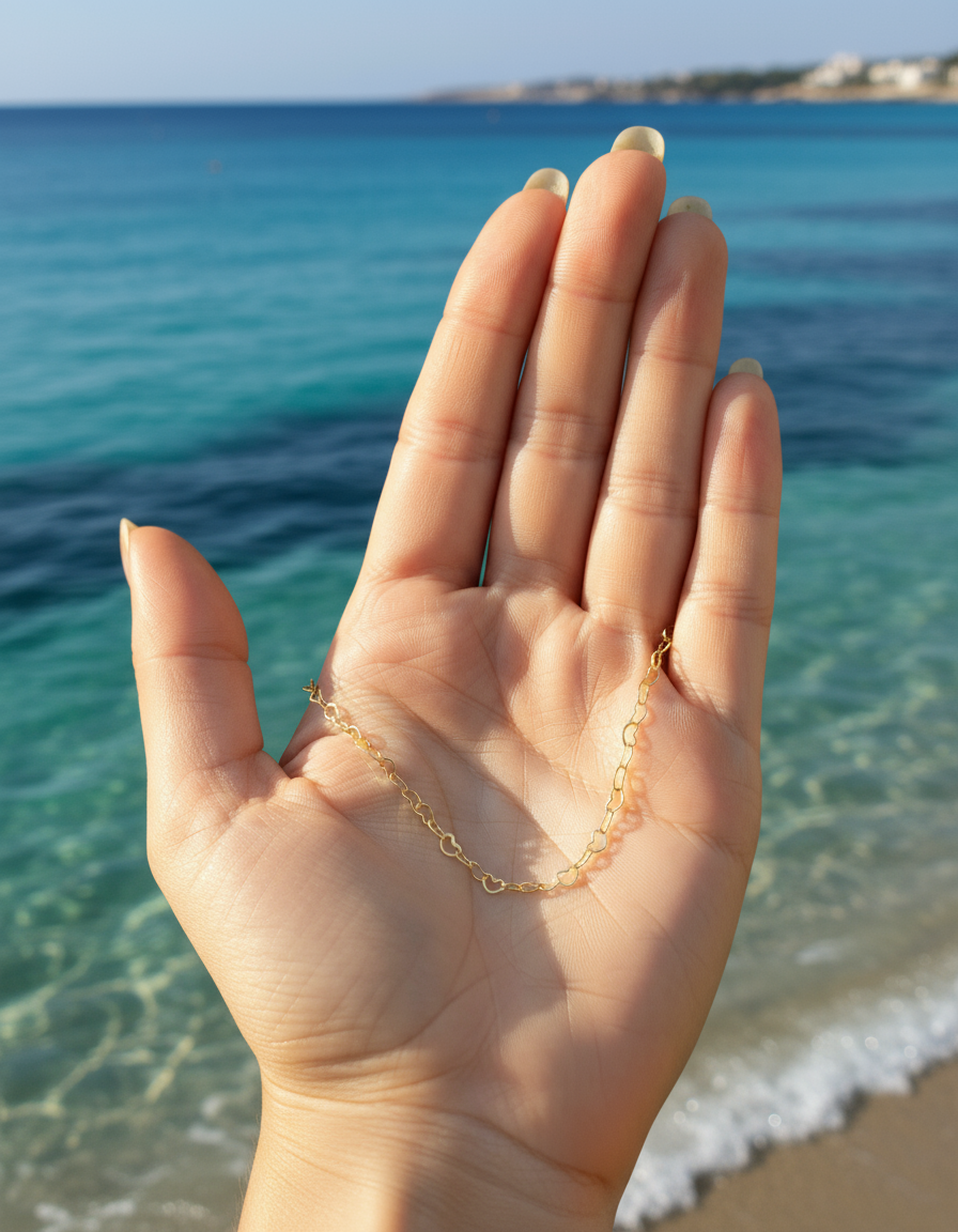 Heart Gold-filled Cable Link Chain Base Necklace