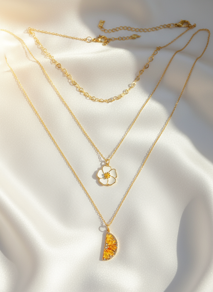 Amalfi Limoncello Gold-Filled Necklace Stack