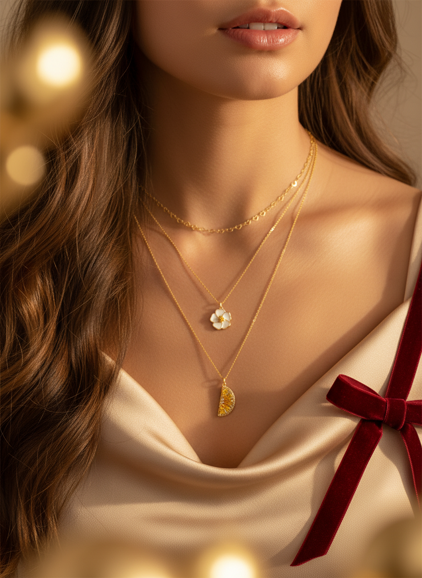 Amalfi Limoncello Gold-Filled Necklace Stack