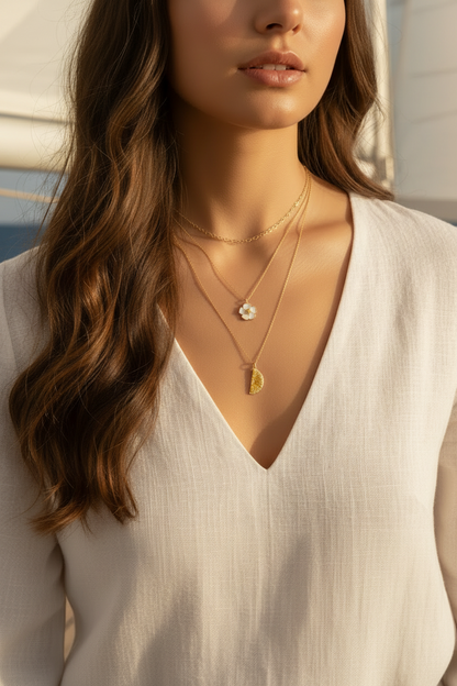 Amalfi Limoncello Gold-Filled Necklace Stack