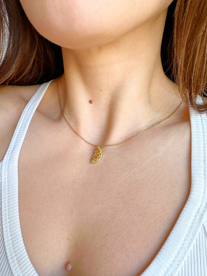 Crystal Citrus 14k Gold-Filled Necklace