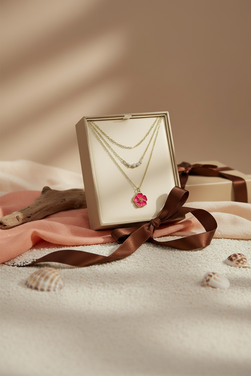 Island Blossom Gold-Filled Necklace Set