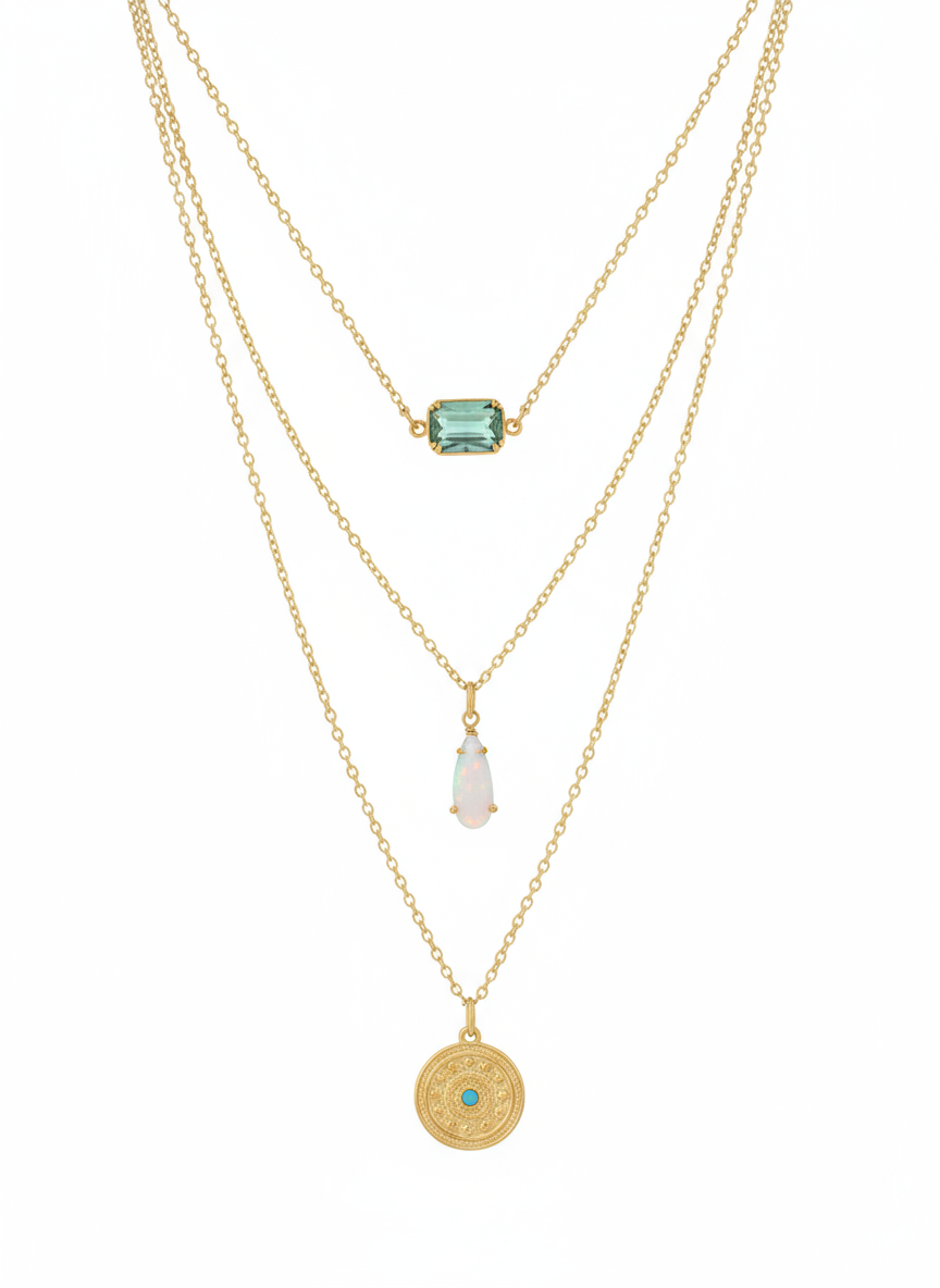 Saint-Tropez Sunsets Gold-Filled Necklace Stack