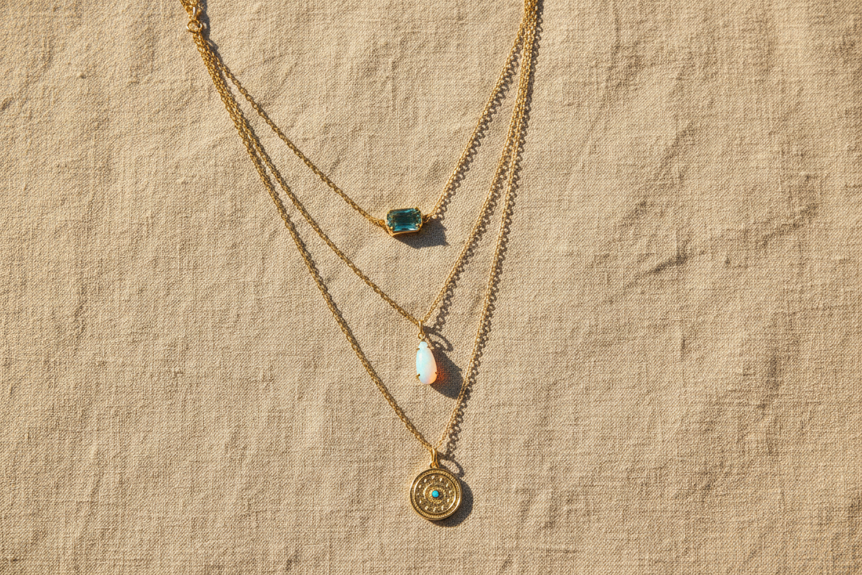 Saint-Tropez Sunsets Gold-Filled Necklace Stack