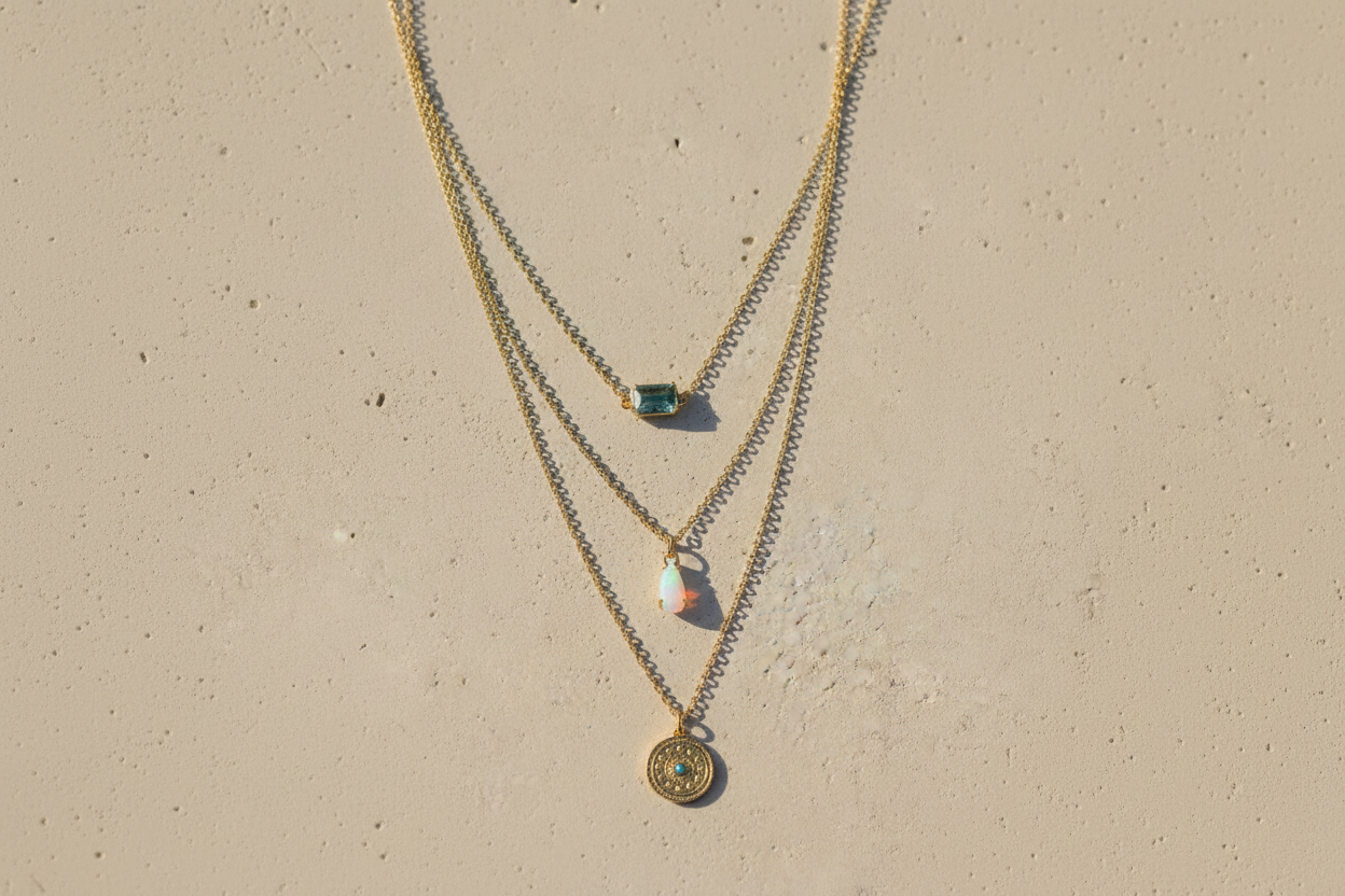 Saint-Tropez Sunsets Gold-Filled Necklace Stack