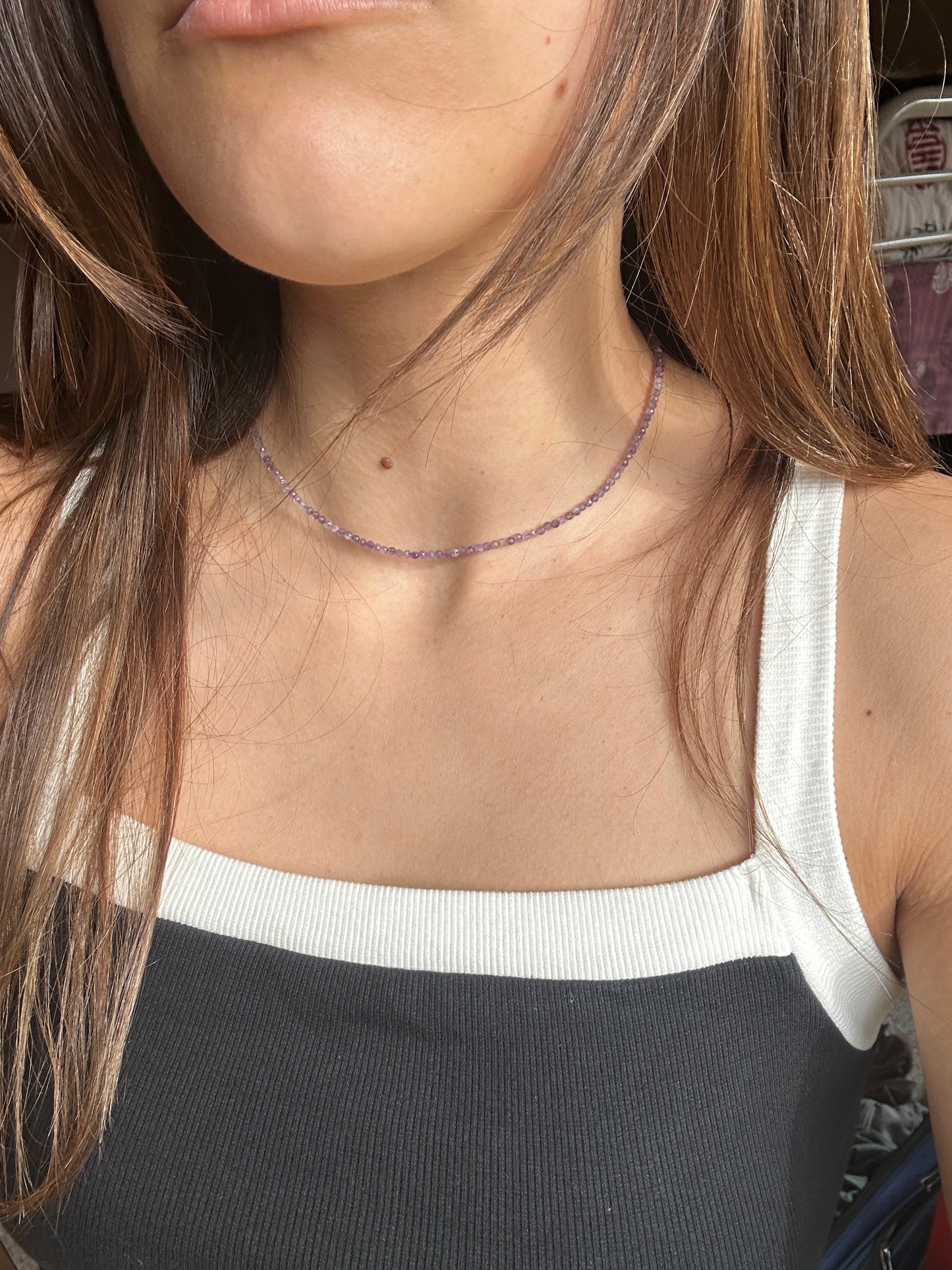 Amethyst Aura Gemstone Base Necklace