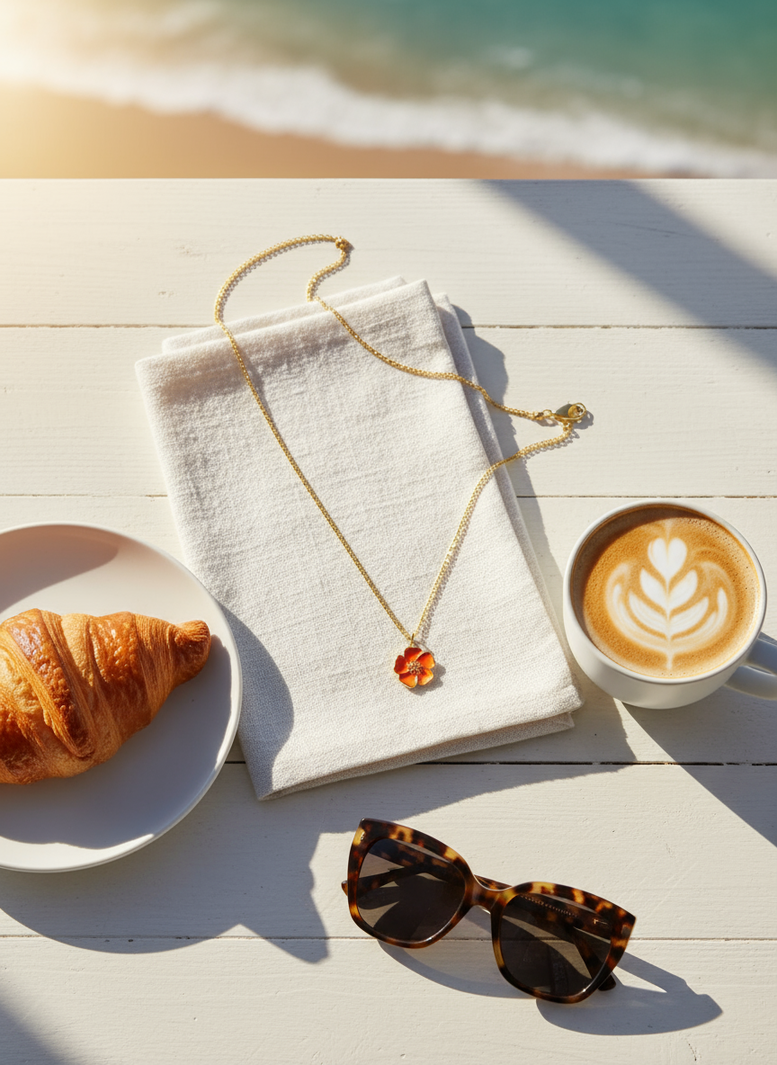 14k Sunset Gold-Filled Beach Flower Necklace