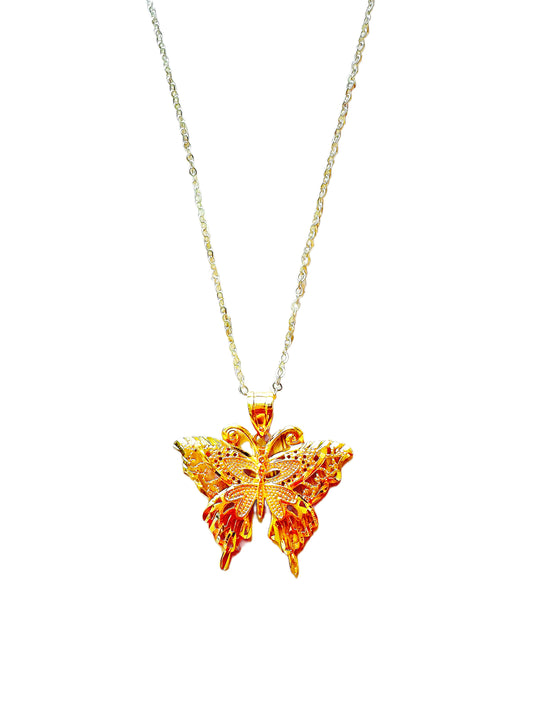 Butterfly Daisy Gold-Filled Necklace Set