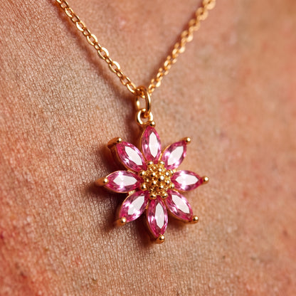 Berry Daisy Dreams — 24K Gold-Filled Necklace