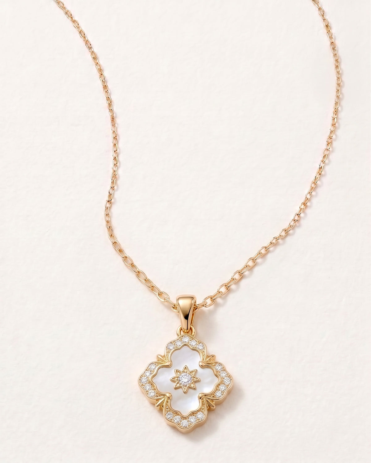Pearly Petals 16K Gold-Filled Necklace