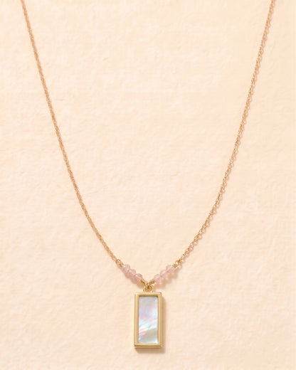 Aurora - Pearl & Morganite 16K Gold-Filled Necklace