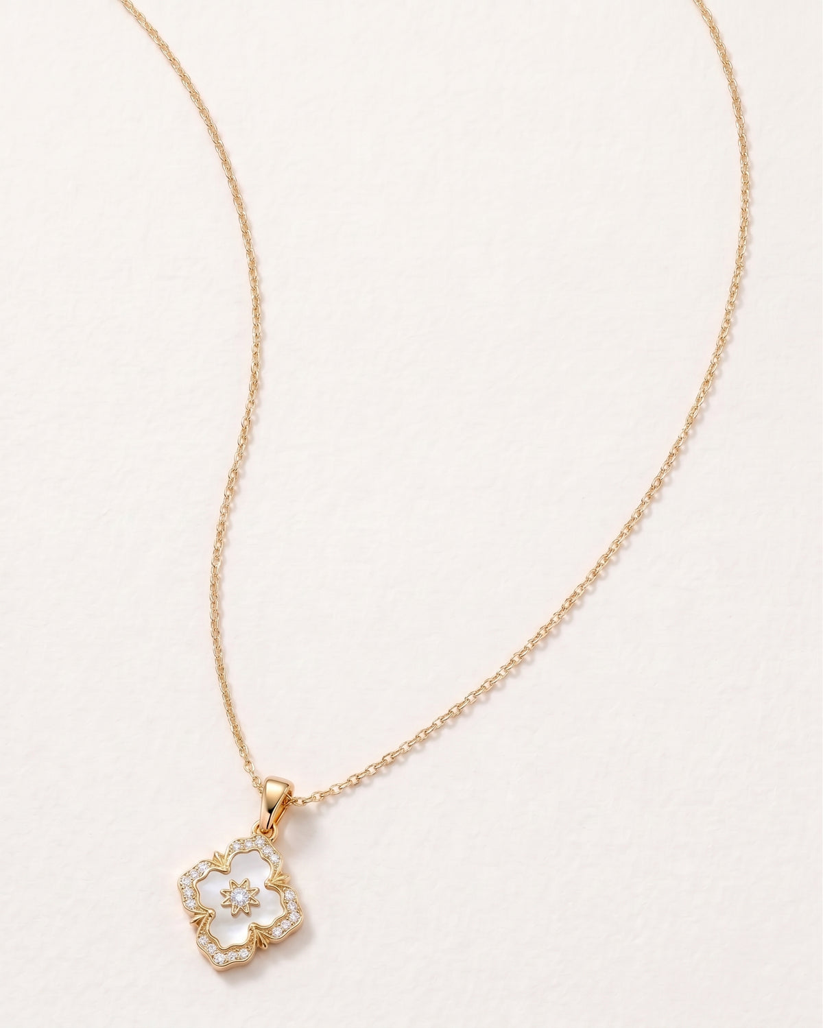 Pearly Petals 16K Gold-Filled Necklace