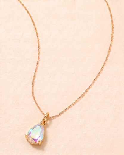 Crystal Sea Drop — 18K Gold-Filled Necklace