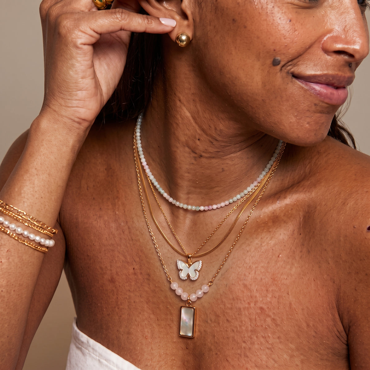 Butterfly Dreams — 14K Gold-Filled Necklace Stack