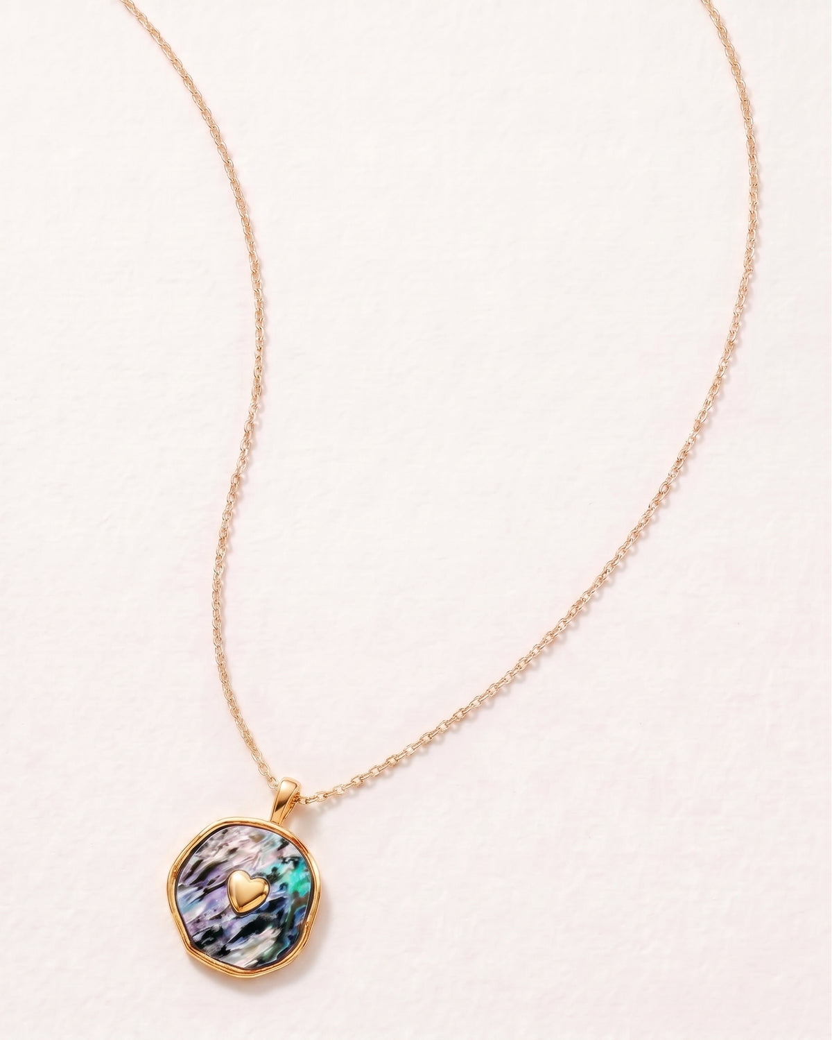 Rainbow Love Shell 24K Gold Necklace