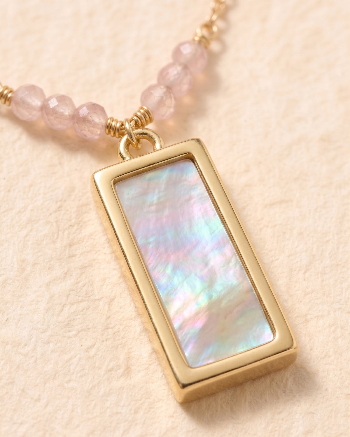 Aurora - Pearl & Morganite 16K Gold-Filled Necklace