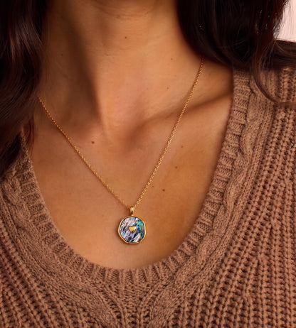 Rainbow Love Shell 24K Gold Necklace