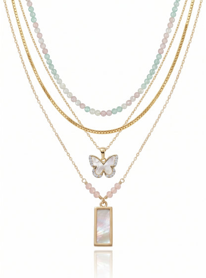Butterfly Dreams — 14K Gold-Filled Necklace Stack