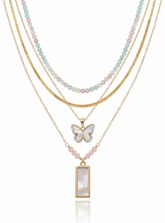 Butterfly Dreams — 14K Gold-Filled Necklace Stack